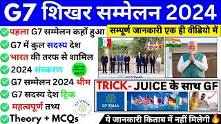 G7 शिखर सम्मेलन 2024  G7 Summit 2024 Current Affairs  G7 Shikhar Sammelan Gk Current affairs 2024 [upl. by Nossaj]