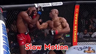 Kamaru Usman vs Leon Edwards 2  Slow Motion [upl. by Novad]