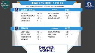 Berwick v Buckley Ridges [upl. by Sirref]