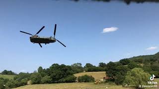 MILITARY HELICOPTERS FLYING LOW OVER THE RIVER WYE [upl. by Barris]