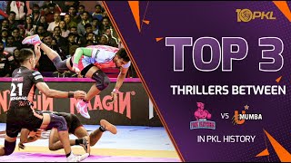 Jaipur Pink Panthers vs U Mumba  Top 3 thrillers  Pro Kabaddi League [upl. by Eidoj]