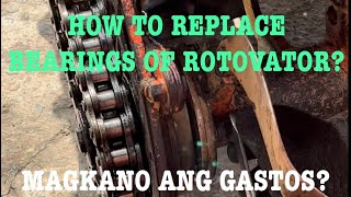 How to Replace Bearings and Oil Seals of the Rotovator  Rotary Tiller Kubota [upl. by Otinauj]