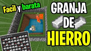 GRANJA de HIERRO BARATA para Minecraft BEDROCK 121 PEXBOXW10SwtichPS4 [upl. by Aneleve865]