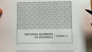 PreAlgebra Lesson 11  Rational Numbers as Decimals [upl. by Aynor]