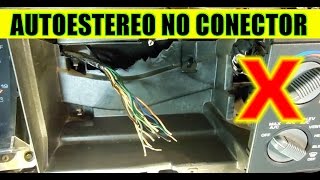 Como conectar un autoestereo sin conector de lado del auto y sin diagrama de fabrica [upl. by Sharai]