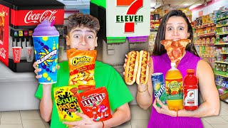 Eating 711 Food ONLY for a Day 🍕🌭 [upl. by Rehc]