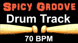 Spicy Rock Drum Track 70 BPM Drum Beat for Bass Guitar Backing Tracks Drum Beats Instrumental 🥁 432 [upl. by Eyllek81]