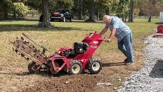 2005 BARRETO 1324 D Rubber Tire Trencher 4101  Selling at auction [upl. by Hareenum]