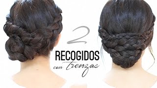 Recogidos con trenzas fáciles [upl. by Atinor]