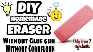 DIY HOMEMADE ERASER  How To Make Eraser At Home Without Glue Gun amp Cornflour  Creative Gargi [upl. by Hattie183]