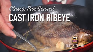 Make a Classic PanSeared Ribeye Steak Recipe [upl. by Nahtaneoj]