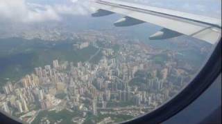 Amazing Approach into Hong Kong International Airport HD [upl. by Eimaraj]