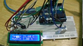 DHT22 with arduino and LCD [upl. by Comptom]