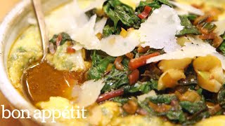 Carla Makes Healthy Weekday Polenta With Greens  Bin It To Win It  Bon Appetit [upl. by Kirst]