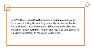 Brian Carroll  Visiting Associate Professor at Moravian College [upl. by Eramat517]