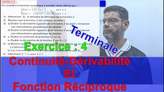 Exercice 4 ContinuitéDérivabilité Et Fonction Réciproque [upl. by Reemas]