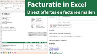 Offertes en facturen maken in Excel en direct emailen versie 141 [upl. by Donell699]