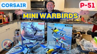 Volantex RC Mini P51 Mustang amp F4U Corsair Unboxing  Flights [upl. by Niledam]