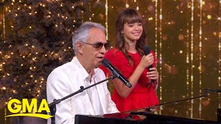 Virginia and Andrea Bocelli perform Let It Snow [upl. by Lowenstein]