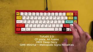 Tofu65 20 CF  HMX Deep Navy  GMK Minimal  Metropolis [upl. by Reames]