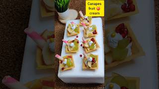 CANAPES FRUIT 🍑🍓 CREAM 🍦🍨🍛😋🧿❤️pearlrecipes fruitcreamdessert ytshorts quickdessert delicious [upl. by Sammie]