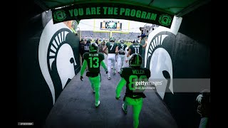 MSU Spartan Football takes the field The tunnel entrance into SPARTAN Stadium VS Utah 2018 HEAVE [upl. by Anear481]