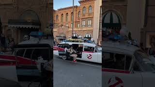 The Ecto1 was recently added to the Mega Movie Parade at Universal Studios Florida Ghostbusters [upl. by Pontone]