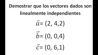 Vectores linealmente independientes COMBINACIÓN LINEAL para vectores 3d [upl. by Eilyah544]