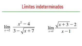 Límites indeterminados con raíz cuadrada [upl. by Arayk457]