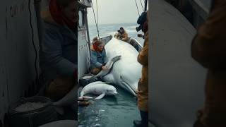 A touching story about a sailor rescuing a mother whale that gave birth on the deck of a ship [upl. by Lucania311]