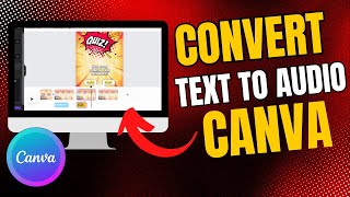 How To Convert Text To Audio in Canva  Quick amp Easy Tutorial [upl. by Duile]