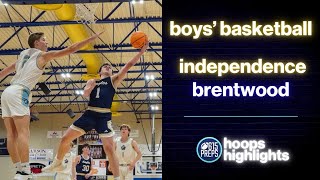 TSSAA boys basketball highlights Independence 65 Brentwood 59 [upl. by Nylecsoj819]