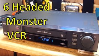 Toshiba 6 Head VHS VCR with V3 Technology and 19u Review and Repair M782 [upl. by Anaher]