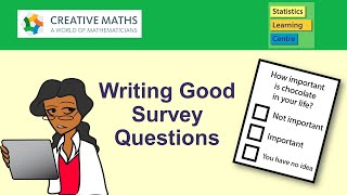 Writing Good Survey Questions  Statistics Help [upl. by Airan202]