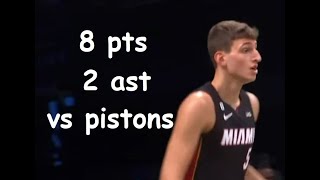 Nikola Jovic 8 Pts 2 Ast Detroit Pistons vs Miami Heat HIGHLIGHTS [upl. by Murry]