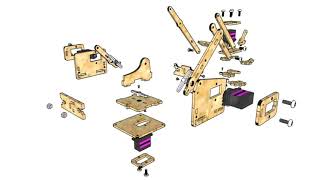 Tutorial assembly 4 DOF Robotic Arm [upl. by Azil331]