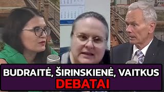 VISI TYČIOJAS IŠ MENKAPROČIO VAITKAUS DEBATAI Budraitė ŠIrinskienė ir Vaitkus  Karalius Reaguoja [upl. by Mirisola845]