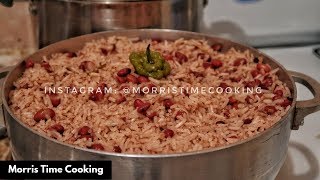 AUTHENTIC JAMAICAN RICE amp PEAS  Rice amp Beans  Mommy Version  Lession 159  Morris Time Cooking [upl. by Ainniz]