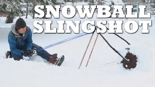 How to make a SNOWBALL SLINGSHOT [upl. by Aicissej]