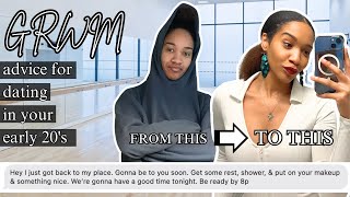 quotbe ready by 8pmquot date night GRWM body  skin  face  ootn AND advice on dating in your early 20s [upl. by Wright]