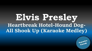 Elvis Presley  Heartbreak Hotel  Hound Dog  All Shook Up Karaoke Medley [upl. by Crane]