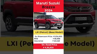 Brezza LXI base model on road price  maruti Brezza price  brezza LXI price brezza brezzafacelift [upl. by Cockburn]