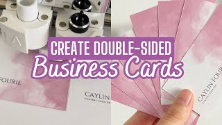 Make DoubleSided Business Cards Instantly with Cricut  Heres How [upl. by Yak]