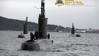 Chegada do submarino Tapajó S 33 ao Rio [upl. by Bahner350]