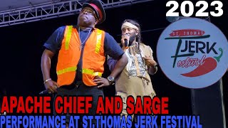 Apache Chief And Sarge Comedy Show At StThomas Jerk Festival 2023 [upl. by Nevlin]