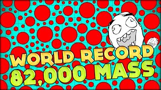 BIGGEST AGARIO CELL WORLD RECORD 82 000 AGARIO MASS  GOT HUGE SUPER FAST Agario 67 [upl. by Jess]