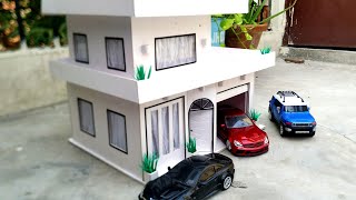 Diy House Design with Automatic Garage Car Parking [upl. by Aicinad]