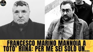 RIVELAZIONE INEDITA DI FRANCESCO MARINO MANNOIA ED ATTACCO A TOTO’ RIINA Lui è solo un [upl. by Elokkin]