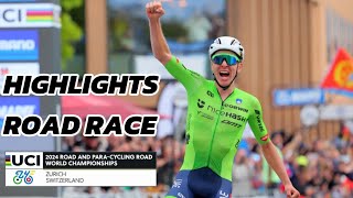 HIGHLIGHTS MEN ELITE ROAD RACE 2024 UCI WORLD CHAMPIONSHIPS [upl. by Einiffit289]