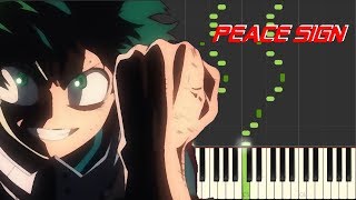 Boku no Hero Academia Season 2  Peace Sign Opening  Synthesia Piano Tutorial [upl. by Relly]